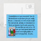 Félicitations pour les cartes promotionnelles et l (Devant / Derrière)