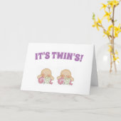 Félicitations pour les deux filles de la carte de (Fleur jaune)