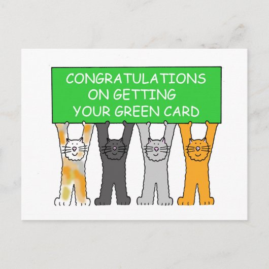 Félicitations pour l'obtention de votre carte vert (Devant)