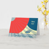 Félicitations pour nouvelle voiture, carte contemp (Fleur jaune)