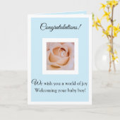 Félicitations pour votre carte bébé (Fleur jaune)