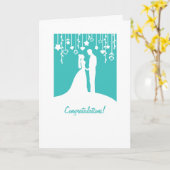 Félicitations pour votre carte de mariage marié (Fleur jaune)