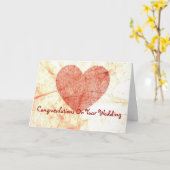 Félicitations Pour Votre Carte De Voeux Mariage (Fleur jaune)