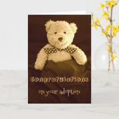 Félicitations pour votre carte d'ours en peluche d (Fleur jaune)