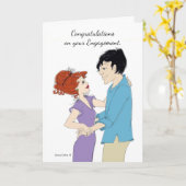 Félicitations pour votre carte Fiançailles (Fleur jaune)