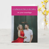 Félicitations pour votre carte photo de mariage (Fleur jaune)