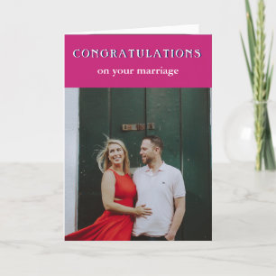 Félicitations pour votre carte photo de mariage