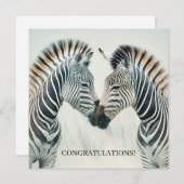 Félicitations pour votre carte Zebra Fiançailles (Devant / Derrière)