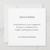 Félicitations pour votre carte Zebra Fiançailles (Dos)