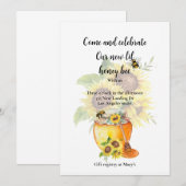 Félicitations pour votre faire-part bébé abeille m (Devant / Derrière)