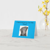 Félicitations pour votre nouveau chiot ! Carte de (Fleur jaune)