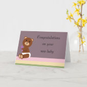 Félicitations pour votre nouvelle carte bébé (Fleur jaune)