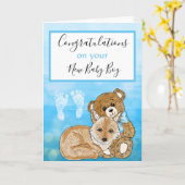 Félicitations pour votre nouvelle carte bébé (Fleur jaune)