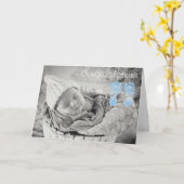 Félicitations pour votre nouvelle carte bébé garço (Fleur jaune)