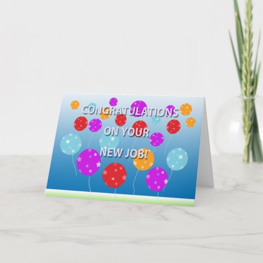 Félicitations Pour Votre Nouvelle Carte De Travail (Devant)