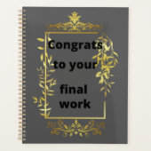 Félicitations pour votre travail final (Devant)