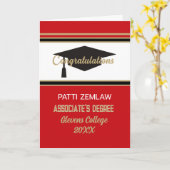 Félicitations ! Regarde ! Carte de diplôme de l'as (Fleur jaune)