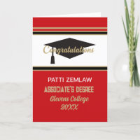 Félicitations ! Regarde ! Carte de diplôme de l'as