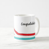 Félicitations ruban découpe de la tasse de café de (Devant droit)