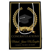 Félicitations Sac cadeau de graduation Gold sur No (Dos)