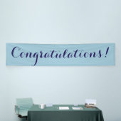 Félicitations simple bannière bleue (Salon professionnel)