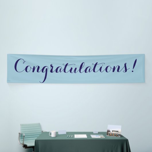Félicitations simple bannière bleue (Salon professionnel)
