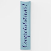 Félicitations simple bannière bleue (Vertical)