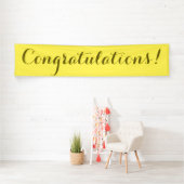 Félicitations simple bannière jaune signe (En situation)