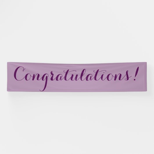 Félicitations simple bannière violet signe (Horizontal)