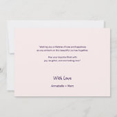 Félicitations Simple Deux Coeurs Sur Votre Carte M (Dos)