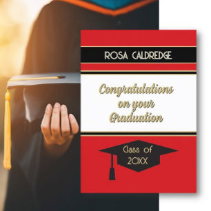 Félicitations sur la carte personnalisée Graduatio
