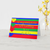 Félicitations sur obtenir votre carte de GED (Fleur jaune)