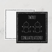 Félicitations sur vos jumeaux ! - Carte de voeux (Devant / Derrière)