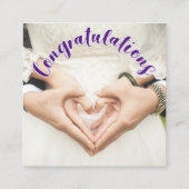 FÉLICITATIONS Texte de superposition Violet Carte (Dos)