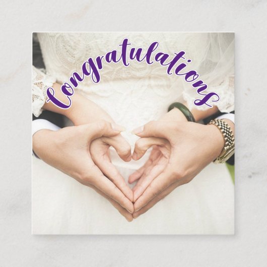 FÉLICITATIONS Texte de superposition Violet Carte (Dos)