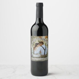 FÉLICITATIONS TEXTE Gray OVERLAT Étiquette de vin