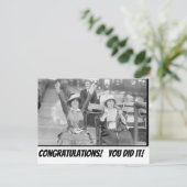 Félicitations ! Vous avez réussi ! Carte postale (Debout devant)