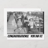 Félicitations ! Vous avez réussi ! Carte postale (Devant / Derrière)