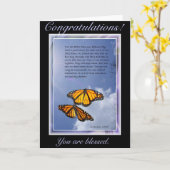 "Félicitations ! Vous êtes béni." Carte (Fleur jaune)