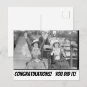 Félicitations ! Vous l'avez fait ! Carte postale (Devant / Derrière)