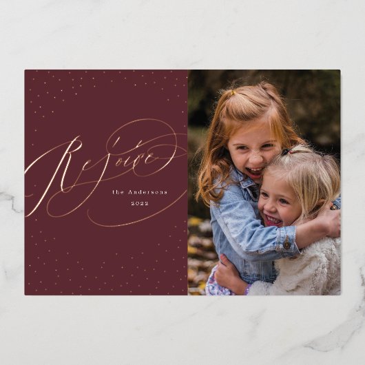 Feliciteer Religieuze Aluminiumfolie Kerstkaart Folie Feestdagenkaart (Voorkant)