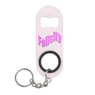 Felicity Naam In Roze, Mini Flessenopener