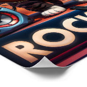 Feline als een rockster poster (Hoek)