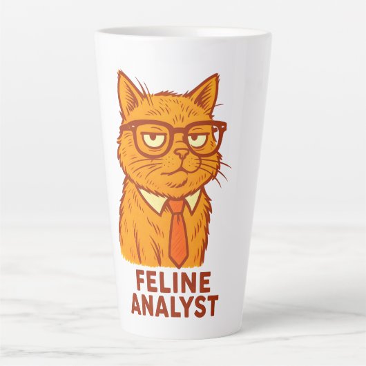 Feline Analyst Retro Cat Mug – Cat Lover Gift (Devant)
