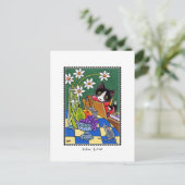 Feline Artist Fun Cat Painting Custom Briefkaart (Staand voorkant)