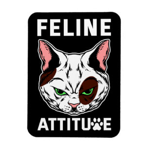 Feline Attitude Cat Mood Pet Character Magneet