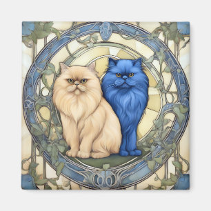 Feline Beauty perzische kat art nouveau Magneet