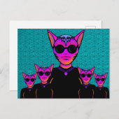 Feline character briefkaart (Voorkant / Achterkant)