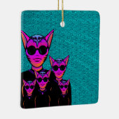 Feline character keramisch ornament (Rechts)