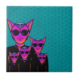 Feline character tegeltje